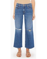 Mother - The Down Low Spinner Hover Ripped Ankle Jeans - Lyst