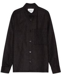 NN07 - Freddy 1630 Pinstripe Wool Blend Button-Up Shirt Jacket - Lyst