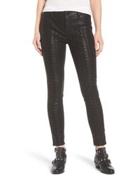 Blank NYC - Whipstitch Ankle Skinny Faux Leather Pants - Lyst