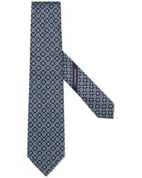 ZEGNA - 5 Pieghe Geometric Pattern Silk Tie - Lyst