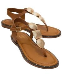 Forever & Always Shoes - Giulia Leather Flat Sandal - Lyst