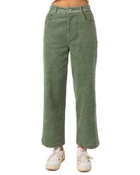 O'neill Sportswear - Langford High Waist Crop Corduroy Pants - Lyst