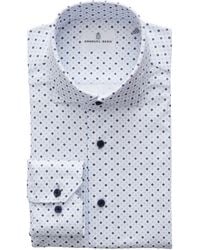 Emanuel Berg - 4flex Modern Fit Floral Medallion Knit Button-up Shirt - Lyst