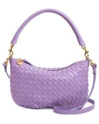 Clare V. - Petit Moyen Woven Leather Messenger Bag - Lyst