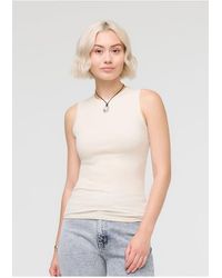 DUER - Ribbed Pima High Neck Tank - Lyst