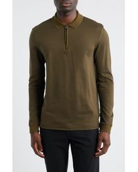 BOSS - Peduzzi Half Zip Cotton Sweater - Lyst