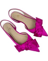 Yosi Samra - Pointed Toe Slingback Flats - Lyst