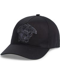Versace - Crystal Embellished Medusa Cotton Drill Baseball Cap - Lyst