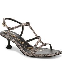Circus by Sam Edelman - Jaida Snakeskin Embossed Strappy Sandal - Lyst