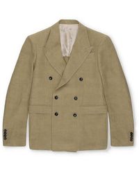 Fortela - Double Breasted Linen Concord Jacket - Lyst