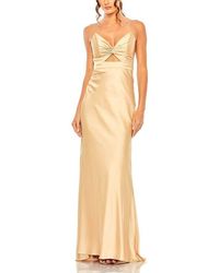Mac Duggal - Tie Front Dress With Keyhole Detail Dress - Lyst