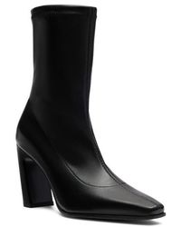 Stuart Weitzman - Stassi Stretch Leather Bootie - Lyst