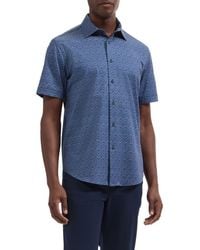 Bugatchi - Miles Ooohcotton Tech Print Button-Up Shirt - Lyst