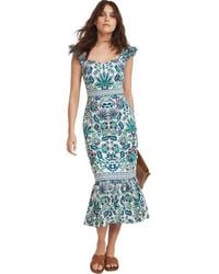 Mint Velvet - Floral Printed Midi Dress - Lyst