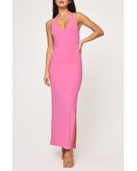 LSPACE - Skye Halter Rib Cover-Up Maxi Dress - Lyst