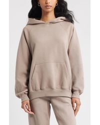 BP. - Fleece Detail Oversize Raglan Hoodie - Lyst