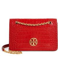 tory burch carson croc embossed convertible bag