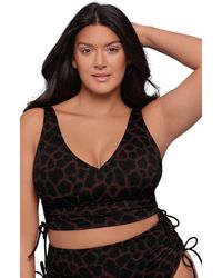 S3 - Cinched Adjustable Midkini Top - Lyst
