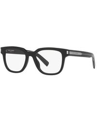 Saint Laurent - Sl 711 Opt 001 Optical Frames Acetate Transparent Squared - Lyst
