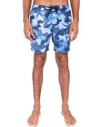 Brooklyn Brigade - Slim Fit Camo Swim Trunks - Lyst