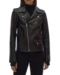 Helmut Lang Leather Moto Jacket - Black