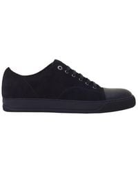 Lanvin - Dbb1 Leather And Suede Sneakers - Lyst