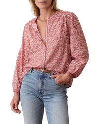 Marine Layer - Vivian Floral Button Through Blouse - Lyst