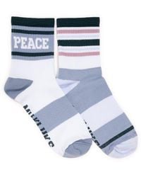 Muk Luks - Nylon Quarter Crew Compression Socks 2 Pair Pack - Lyst
