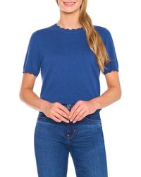 Cece - Scallop Neck Sweater - Lyst