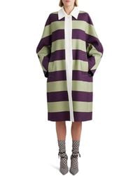 Dries Van Noten - Roolsy Block Stripe Cotton Coat - Lyst
