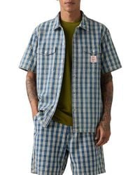 Levi's - Worker Oversize Check Short Sleeve Button-Up Shirt - Lyst