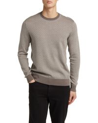Emporio Armani - Geometric Jacquard Virgin Wool Sweater - Lyst