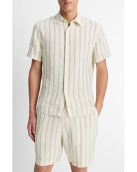 Vince - Stripe Classic Fit Short Sleeve Button-Up Shirt - Lyst