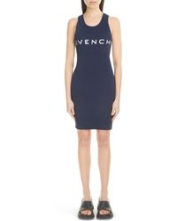 Givenchy - Archetype Logo Rib Tank Dress - Lyst