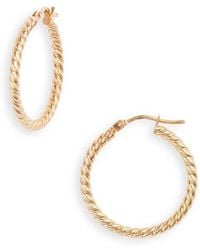 Bony Levy - 14K Rope Hoop Earrings, 20Mm (Online Trunk Show) - Lyst