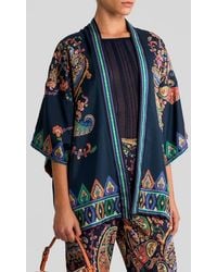 Etro - Kesa Print Silk Twill Jacket - Lyst