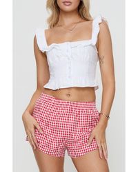 Princess Polly - Isadoria Ruffle Trim Cotton & Linen Tank - Lyst