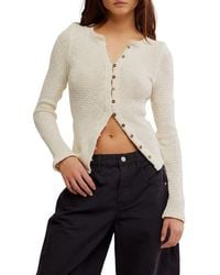 Free People - It's On Rib Cardigan - Lyst
