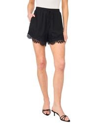 Cece - Pull-On Shorts With Lace Hem - Lyst
