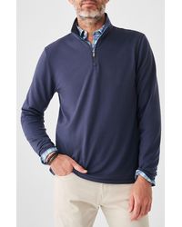 Faherty - Movement Stripe Quarter Zip Pullover - Lyst