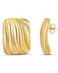 SHYMI - Oversized Textured Square Statement Earrings - Lyst