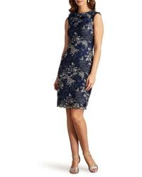 Tadashi Shoji - Embroidered Sequin Lace Sleeveless Cocktail Sheath Dress - Lyst