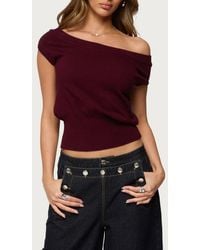 Edikted - Michaela One-Shoulder Knit Top - Lyst