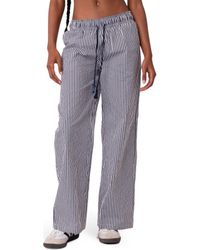 Edikted - Seaside Stripe Wide Leg Drawstring Pants - Lyst