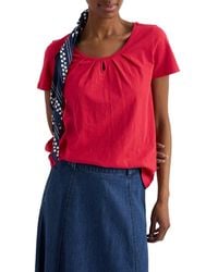 Seasalt Cornwall - Appletree Keyhole Organic Cotton T-Shirt - Lyst