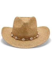 Mango - Straw Hat With Shells - Lyst