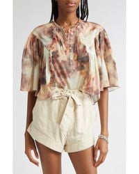 Isabel Marant - Veelia Flutter Sleeve Top - Lyst