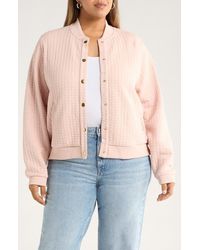 Caslon - Quilted Cotton Bomber Jacket - Lyst