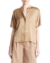 Vince - Dolman Sleeve Silk Button-up Shirt - Lyst