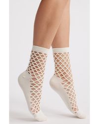 Stems - Netted Crew Socks - Lyst